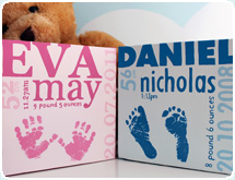 Newborn Baby Personalised Canvas & Hand/Foot Print Kit